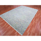 Gray Goose Oushak influence With Salt and Pepper Motif 100% Wool Rug 9'1"x12'1"