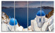 "Blue Doomes Churches Panorama" Landscape Print Wall Artwork, 4 Panels, 48"x28"