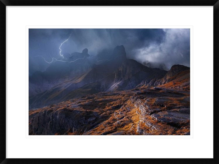 "Bergwetter" Framed Digital Print by Franz Schumacher, 30x22"