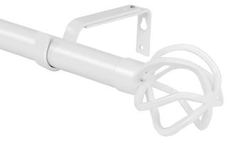 1" Zeffoli Drapery Curtain Rod, Glossy White, 84"-120"