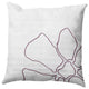 Petal Lines Decorative Throw Pillow, Purple/White, 18x18"