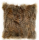 Plutus Brown and Gray Porcupine Animal Faux Fur Luxury Throw Pillow, 12"x20"