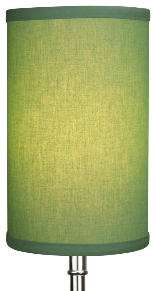 Fenchel Shades 6"x6"x10" Spider Attachment Drum Lamp Shade, Linen Celadon