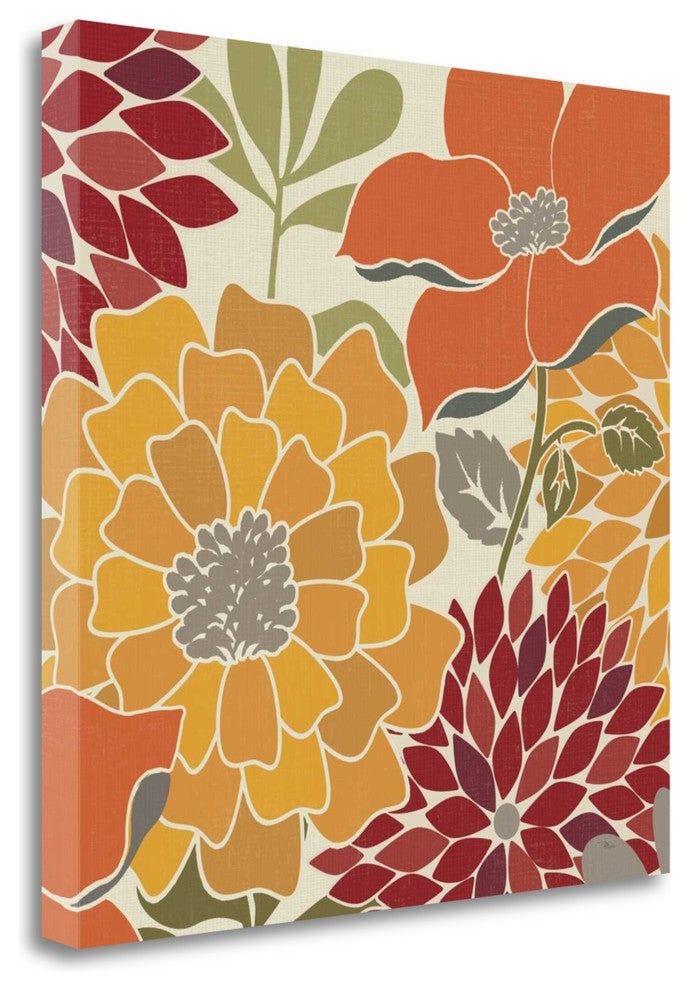 "Modern Bouquet Spice Square" By Pela Studio, Giclee on Gallery Wrap Canvas