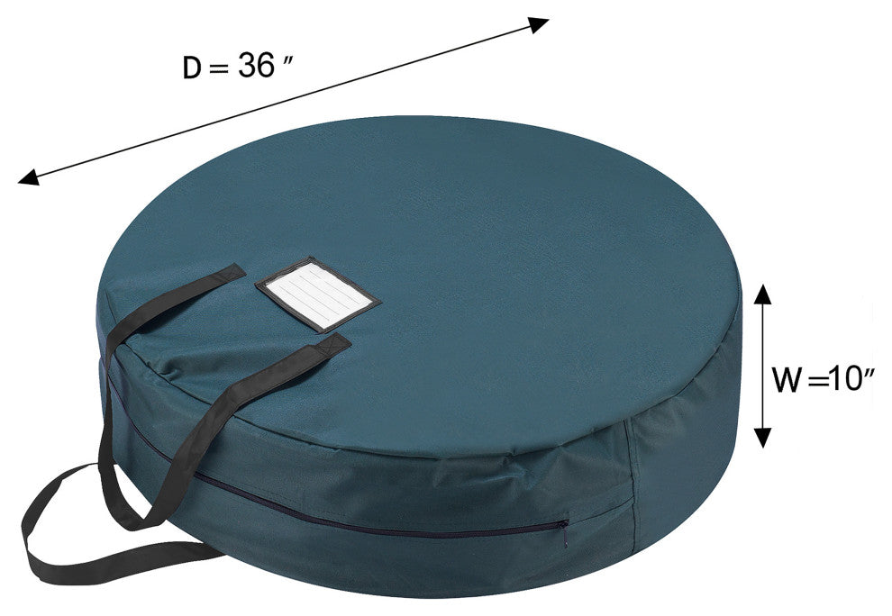 Wreath Storage Bag- 36" Round Protect Holiday, Easter, Fall, Artificial Wreaths