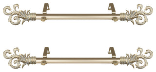 Malina Side Curtain Rods 12-20", Light Gold