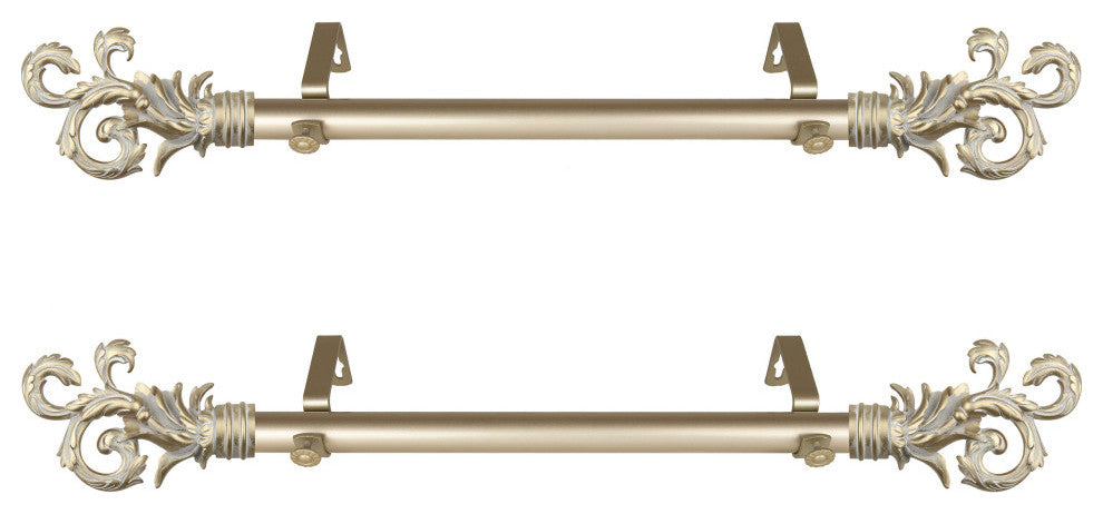 Malina Side Curtain Rods 12-20", Light Gold