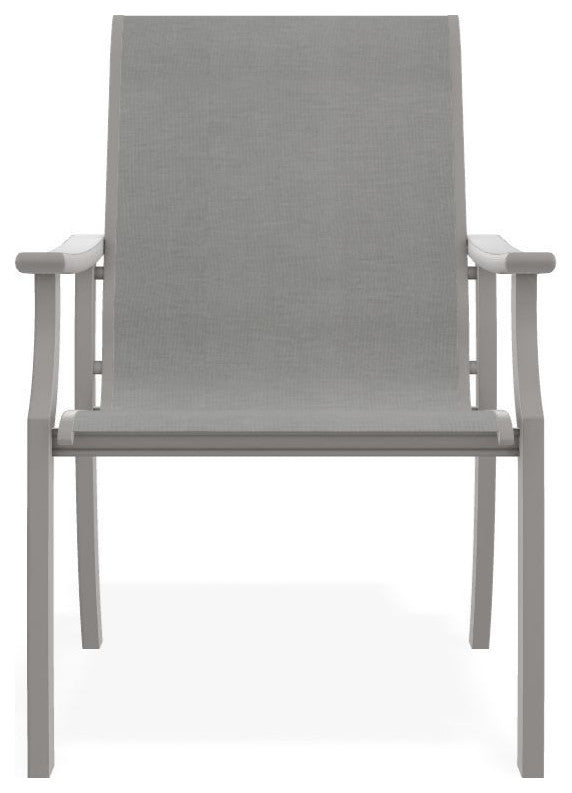 St. Catherine Sling Outdoor Armchair, Alloy/Warm Gray