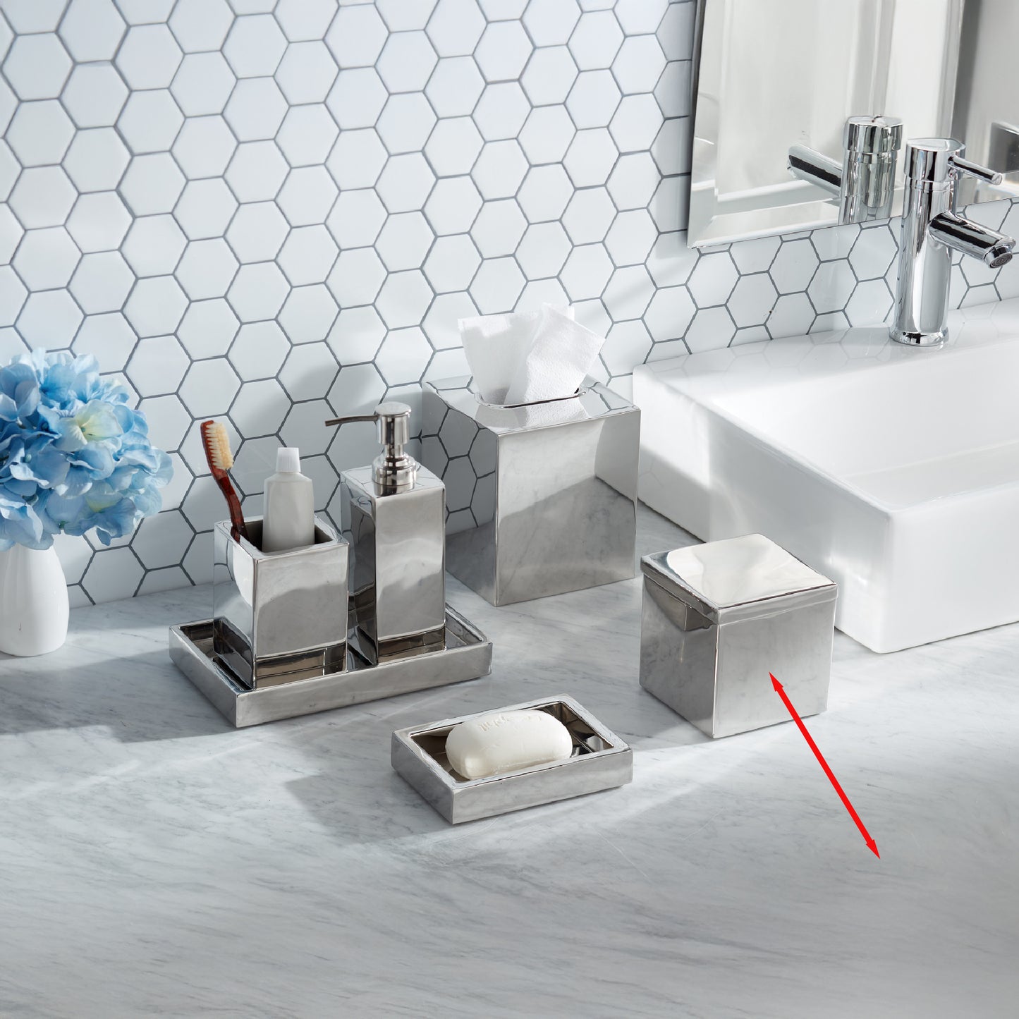 Modern Bath Shiny Canister