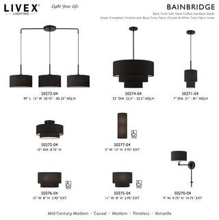 Bainbridge 1-Light Black ADA Sconce
