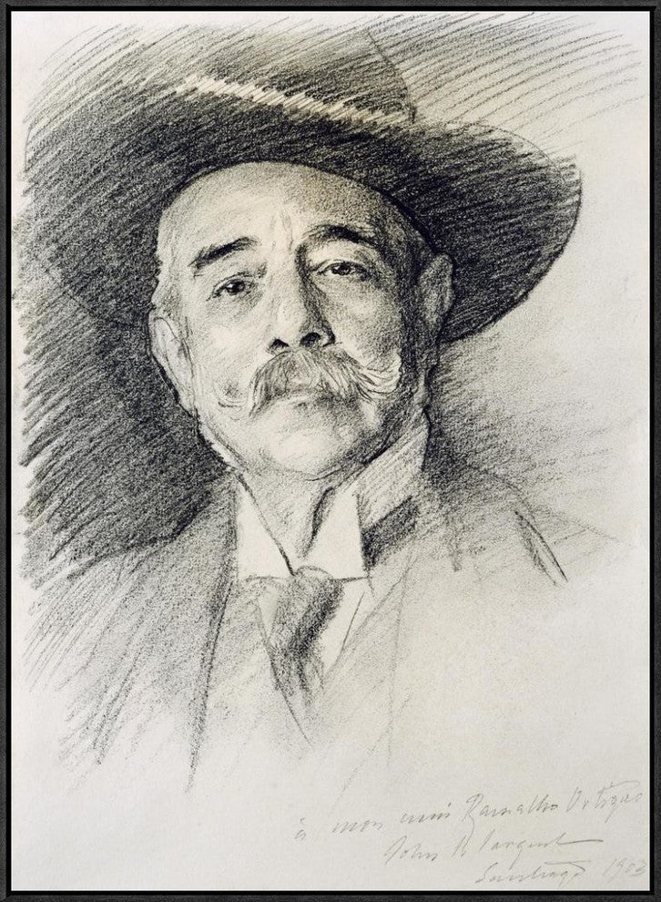 "Portrait of Ramacho Ortigao"  by John Singer Sargent, 23x31"