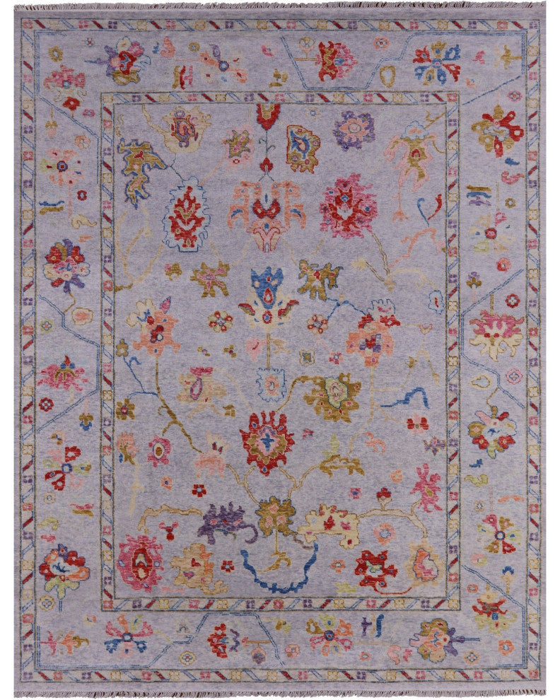10' 4" X 13' 8" Hand-Knotted Turkish Oushak Rug - Q14773