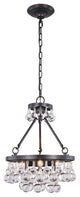 Elegant Lighting Bettina Collection Pendant, Royal Cut Crystals, Bronze