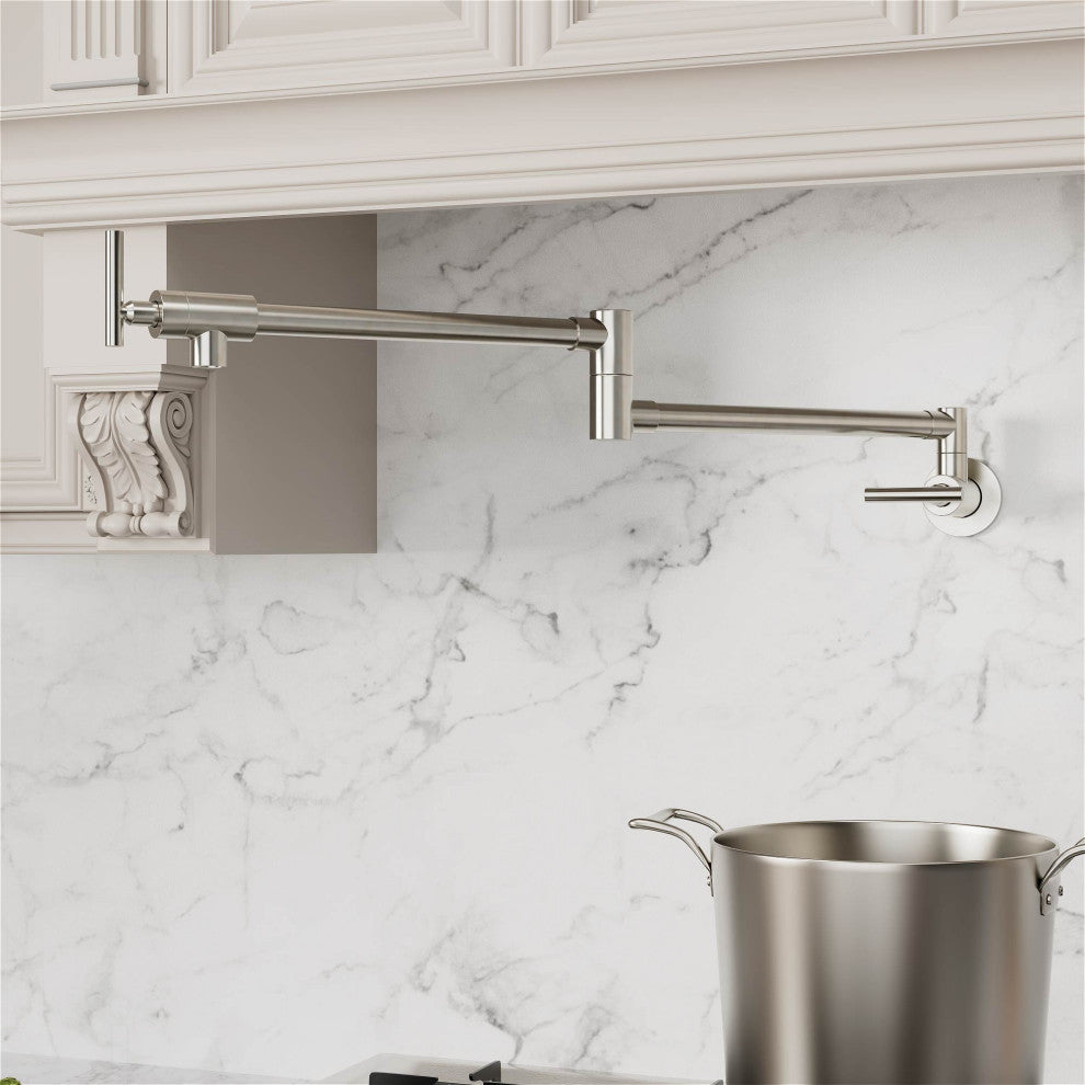 Givingtree Wall-Mount Brushed Nickel Pot Filler Faucet