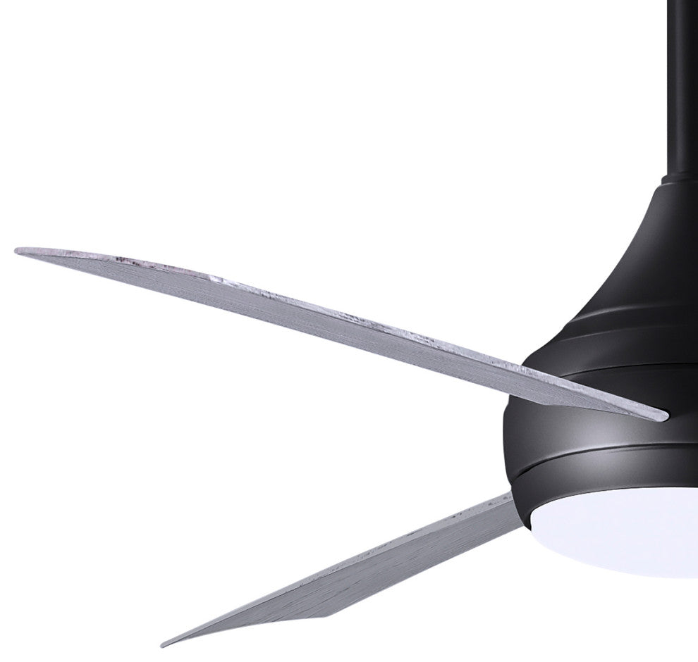 Donaire Paddle Fan Integrated LED, Matte Black, Barnwood Tone Blades