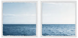 Straight Sea Horizon Diptych, 2-Piece Set, 32x32 Panels