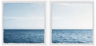Straight Sea Horizon Diptych, 2-Piece Set, 32x32 Panels