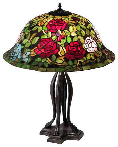 Meyda Lighting 229111 30" High Tiffany Rosebush Table Lamp