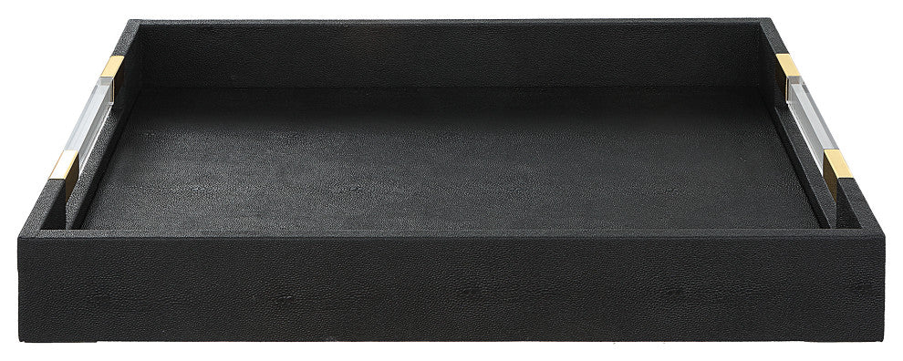 Uttermost 18059 Wessex Black Shagreen Tray