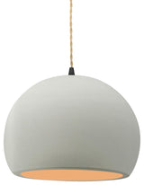 Radiance Medium Globe Pendant, Matte White/Gold Frame, Matte Black, LED, Cord