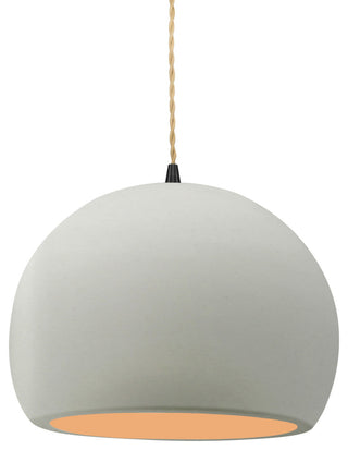 Radiance Medium Globe Pendant, Matte White/Gold Frame, Matte Black, LED, Cord
