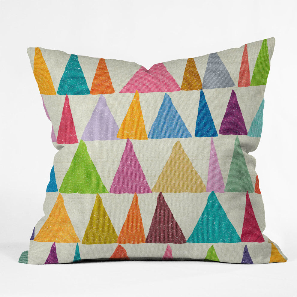 Nick Nelson Analogous Shapes In Bloom Outdoor Throw Pillow