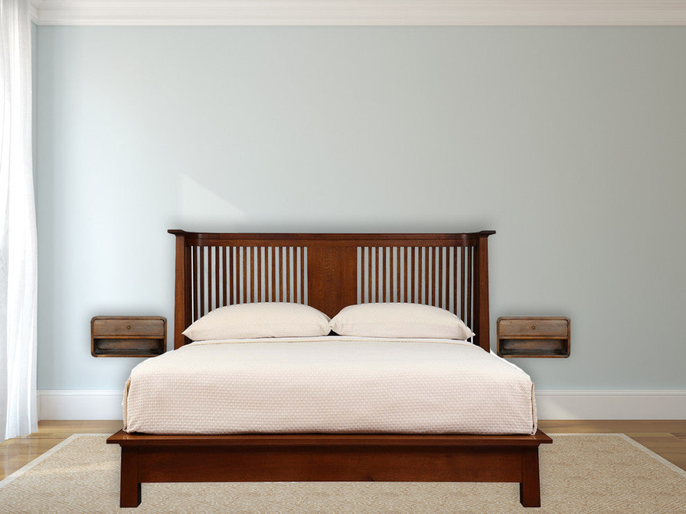 Chestnut Curve Floating Nightsand