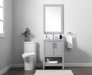 24" SIngle Bathroom Vanity, Grey