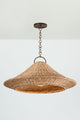 Baychester 32" Wide Bronze Leaf Pendant