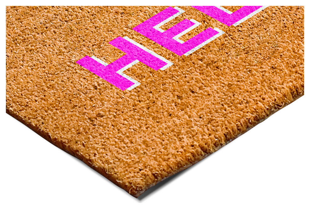 Calloway Mills Hello Pink-White Doormat, 24" X 36" X 0.60"