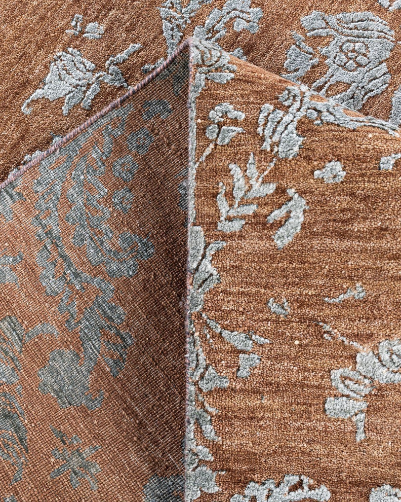 Ikat One-of-a-Kind Hand-Knotted Area Rug Brown, 8' 2" x 10' 0"
