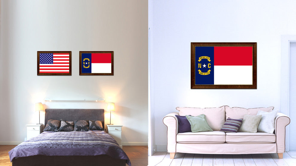 North Carolina State Flag Canvas Print, 19"x27"
