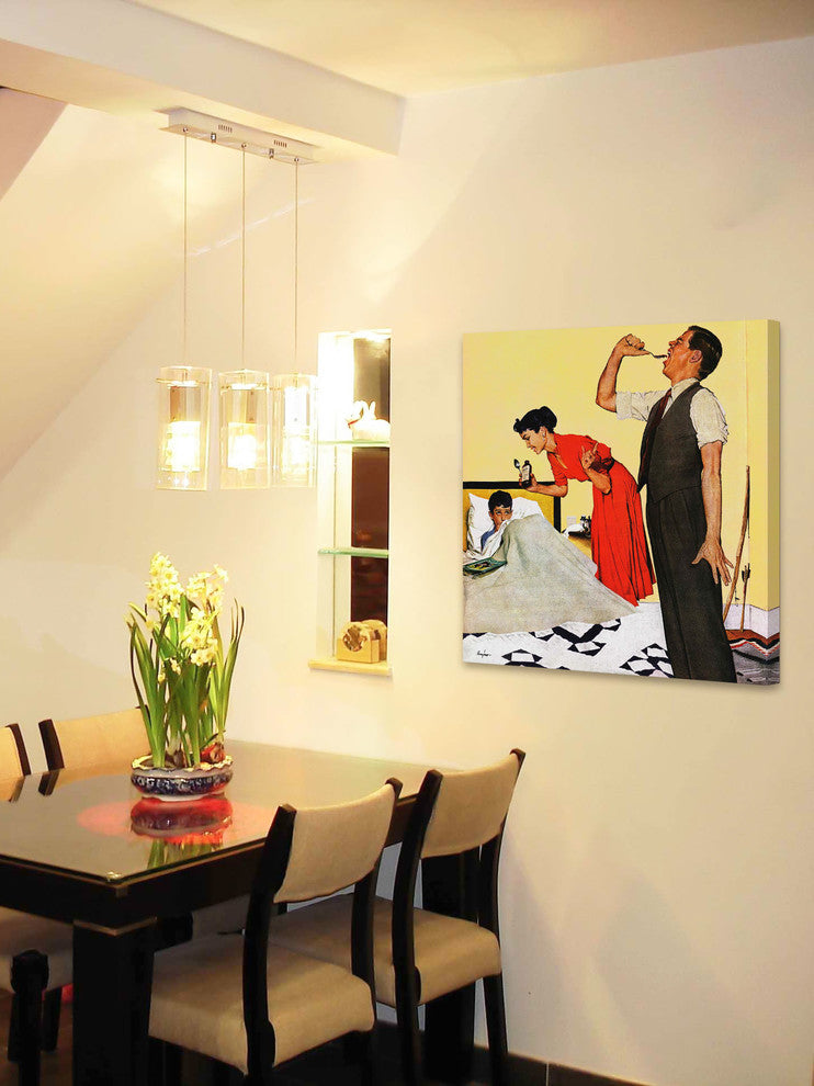"Take Your Medicine" Painting Print on Canvas by George Hughes