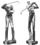 Practice Shot Metallic Statues, 2-Piece Set