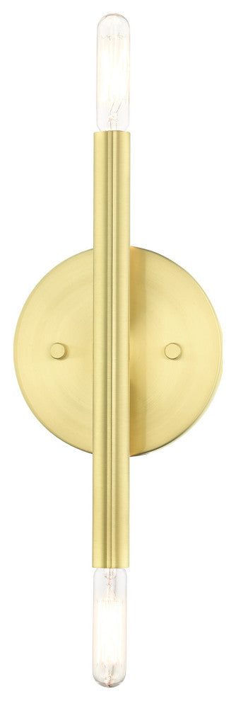 Satin Brass Mid Century Modern, Urban, Scandinavian, Minimal Sconce