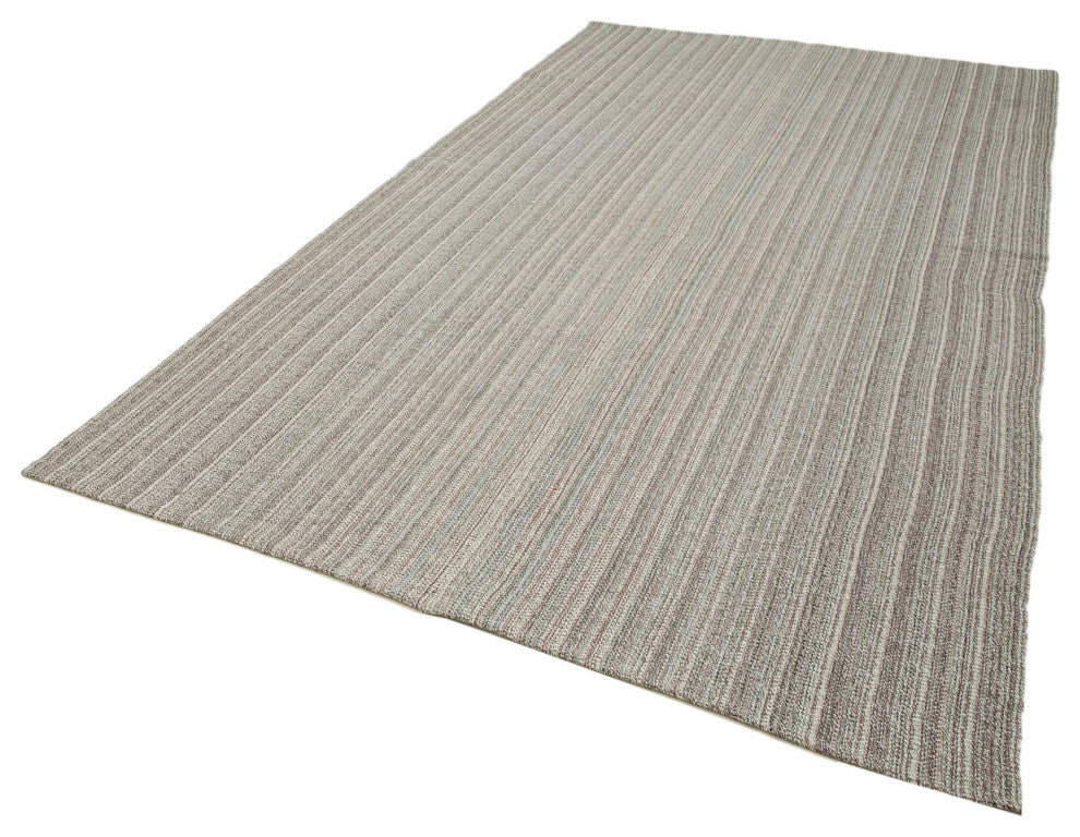 Rug N Carpet - Handmade Turkish 6' 7'' x 11' 6'' Decorative Wool Kilim Rug