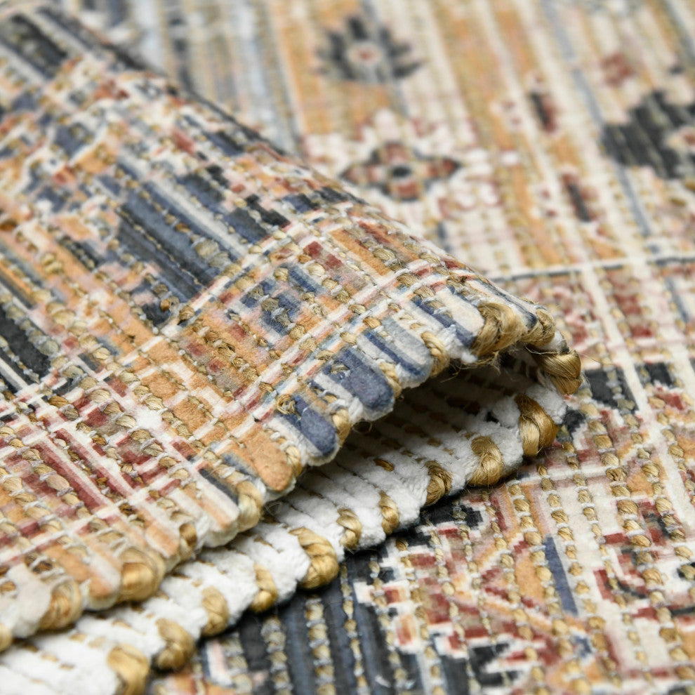 Prairie Hays Area Rug, Blue, 5' x 7'6", Oriental