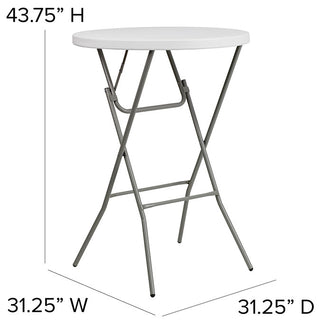 32RD White Plastic Folding Bar