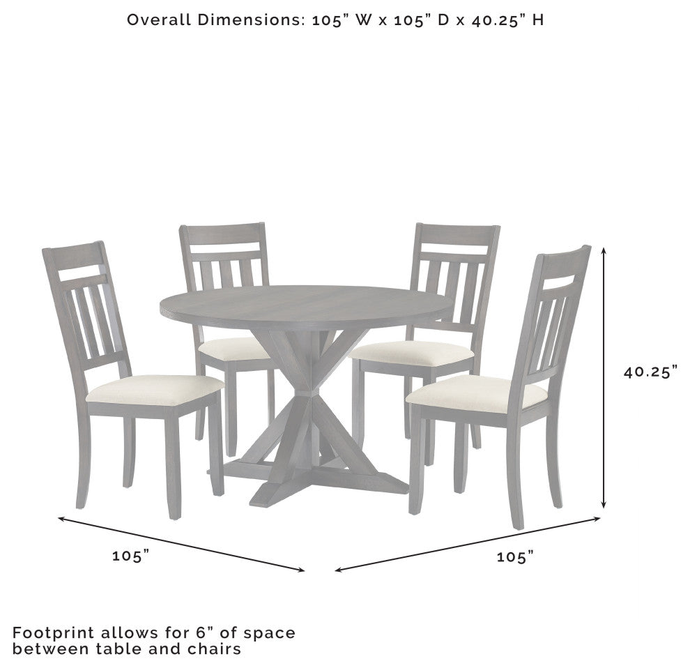 Hayden 5-Piece Round Dining Set