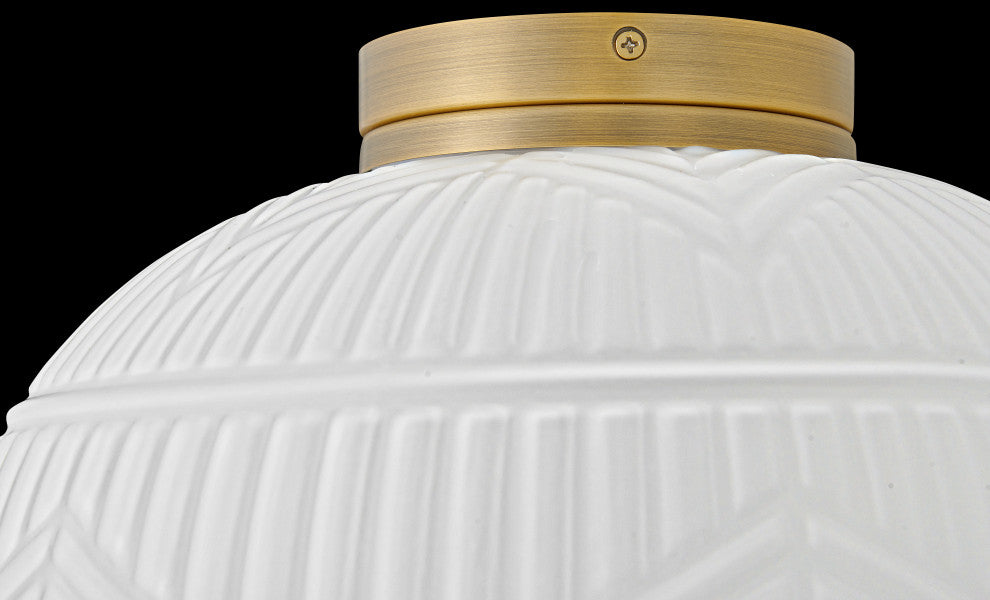 Hinkley Devon Small Flush Mount, Lacquered Brass