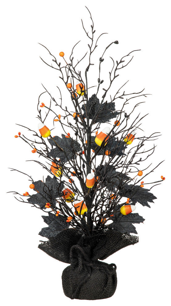 21"H Lighted Halloween Table Tree