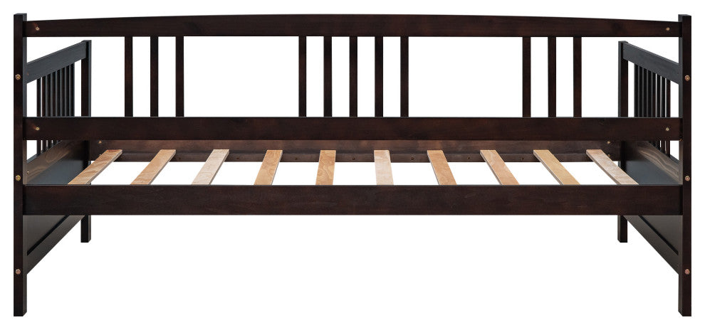 Gewnee Solid Wood Twin Size Daybed in Espresso