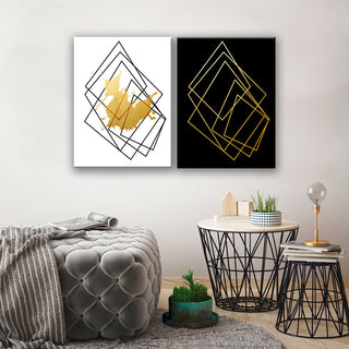 Wall Decor 'Gilt Mod I' in ArtPlexi, 20"x16" 2-Panels