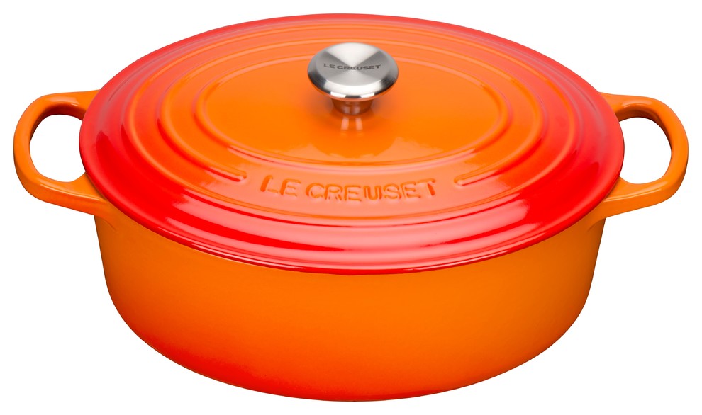 Le Creuset Signature Cast Iron Oval Casserole, 25 cm, Volcanic