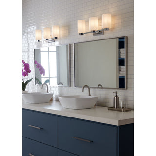 Estrada Collection 3-Light Contemporary Bath and Vanity Light, Polished Chrome