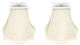 Royal Designs Fancy Square Bell Basic Lamp Shade, Eggshell, 4x10x8.5, Set of 2