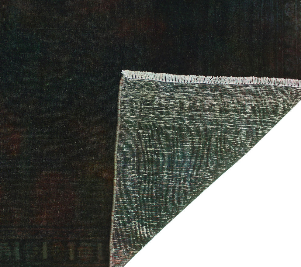 Vintage Distressed Overdyed Adeem Purple Runner, 4'9x9'10