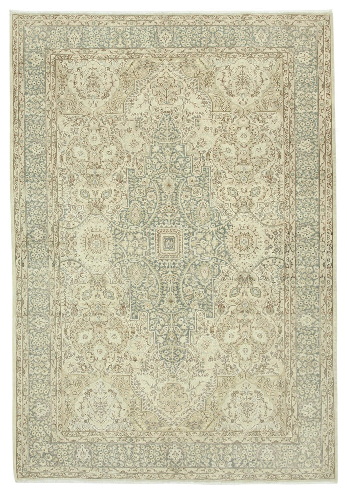 Rug N Carpet - Hand-knotted Turkish 6' 11'' x 10' 3'' Low Pile  Area Rug