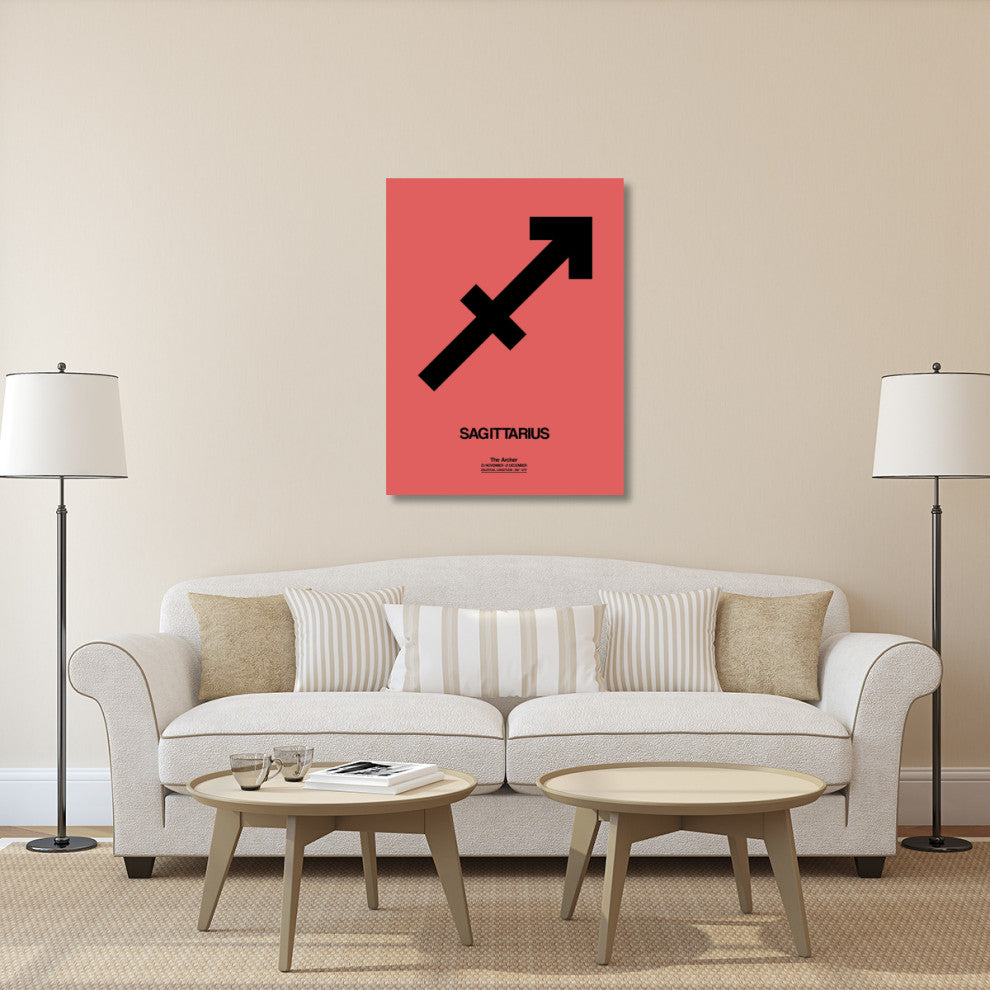 "Sagittarius Zodiac Sign Black" Fine Art Print