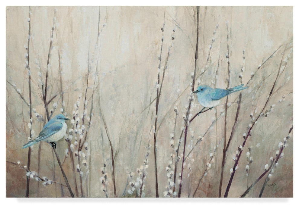 Julia Purinton 'Pretty Blue Birds' Canvas Art